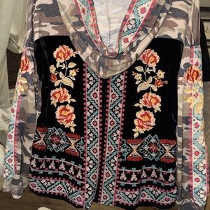 Floral Embroidered Women Top